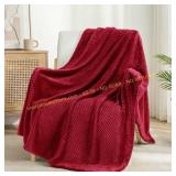 Exclusivo Mezcla Fleece Throw 50x70, Deep Red