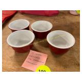 4ct Corelle Red/White 7oz Ramekins