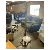 Coat rack, chair
