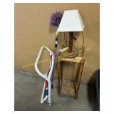 Chair, light, table