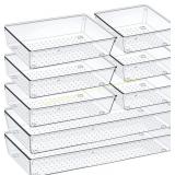 Criusia Acrylic Drawer Organizer Set 8 Pack