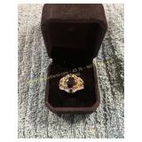 Unisex Size 6 Vintage Blue Stoned Ring