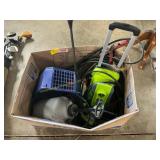 Pressure washer, sprayer, jumper cables