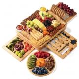 Home-it Bamboo Charcuterie Board 16x13.5x3"