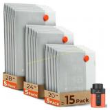 ETENWOLF 15-Pack Vacuum Bags (20/24/28")
