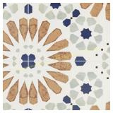 13pc Tenedos Flora Essence Tile   8" Matte Deco