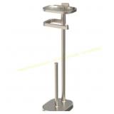 2ct Freestanding Toilet Paper Holder, Nickel