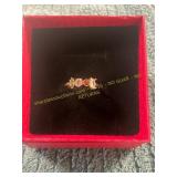 Vin. Rose/Gold Size 6 Multi Stone Ring