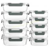 MCIRCO Glass Meal Prep Containers with Lids