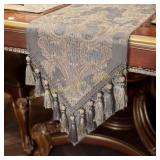 Loom and Mill Luxury Table Runner 72" Gray