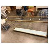 Glass top sofa table