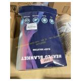 Heated Throw Blanket plush navy