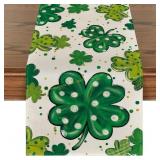 Shamrock Table Runner 13x72, shower liner
