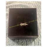 Size 6 Silver Bow Purple Gem Ring