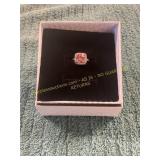 Silver Engagement Ring 2K Stone Size 7