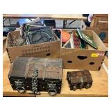 Chests, Spice Rack, Books, Etc