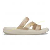 Crocs Getaway Glitter Strappy; Stucco, W8