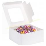 Moretoes Cake Boxes 10x10x5 White with Window