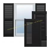 Lifetime Open Louvered Shutters, Black