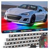 Nilight 4Pcs Aluminum Underglow Lights