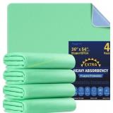 4 Pack 36x54" Extra Heavy Absorbency Underpads