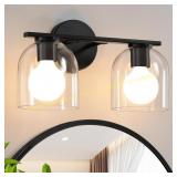 WOSHITU 14.2" Black Vanity Light 2-Lt