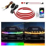 Exterior Car LED Hood Light Strip, RGB (1 set)