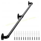 Stair Handrail - 5ft Matte Black Rail