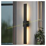Black Outdoor Wall Light 31.5" LED 3000K