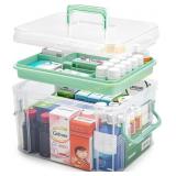 15QT Clear Medicine Organizer with Handle