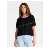 XS Time and Tru Linen Blend Blouse
