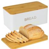 Culinary Couture White Bread Box with Lid