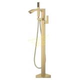 Brushed Gold Floor Mount Tub Filler