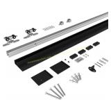 8ft Sliding Barn Door Hardware, Black