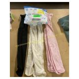 3 pairs stockings;black,white,pink