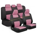 BDK Car Seat Covers Set - Pink (Front/Rear)