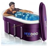 Wxtkkom 175-Gallon Oval Ice Bath Tub, Foldable com