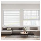 DEZ Cordless Faux Wood Blind 25.5"W x 72"H
