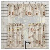 Bristol Coffee Shop Curtain Set 54x24, Ivory