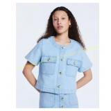 Free Assembly Cropped Denim Jacket size M