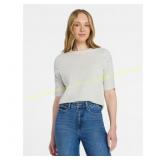 Time and Tru Ruched Elbow Sleeve Tee, size L