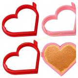 Heart Shape Pancake Mold, 4" Silicone, 4 Pack