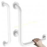 Angled Grab Bar 16x16 White, L-Shaped Grab Bar