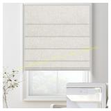 Blackout Linen Roman Shades 22W x 48H