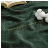 Bedsure 100% Cotton Blanket Green size King