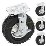 8" Casters, Heavy Duty Set of 4 with Brake