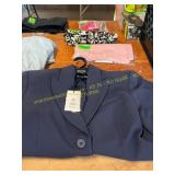 Scoop Blue Blazer with Blue Top Sz S