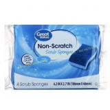6ct Great Value Non-Scratch Scrub Sponges, 4 Count