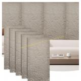 5-Pack 3D Faux Stone Wall Panels, Cement Gray