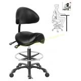 Ergonomic Drafting Chair with Saddle Seat